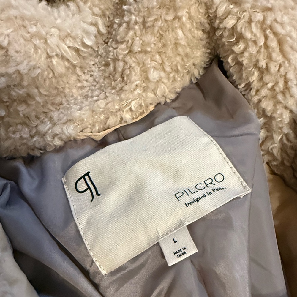 Pilcro x Anthropologie Embroidered Hooded Sherpa Coat - Picture 6 of 9